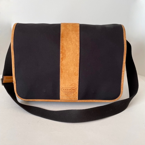 Coach Vintage Transatlantic Messenger Laptop Diaper Bag Unisex Black - Picture 2 of 16